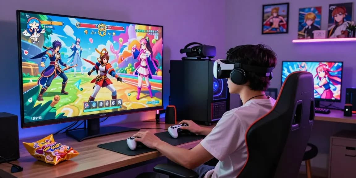 Engaging gaming scene showcasing diverse characters from hentaigame genres, highlighting colorful gameplay and interactive experiences.