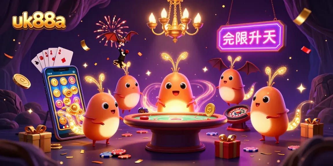 Experience the thrilling atmosphere of uk88a with glowworms lighting up the cave casino alongside a bat dealer!
