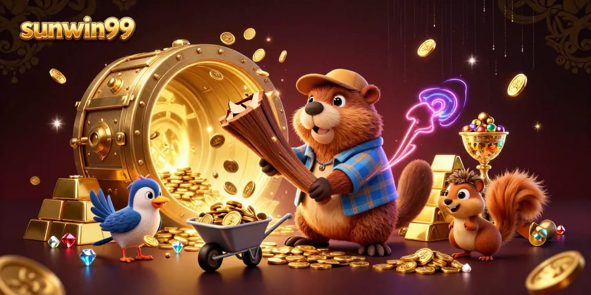 Experience the excitement of sunwin99 with vibrant gambling elements and animated characters!