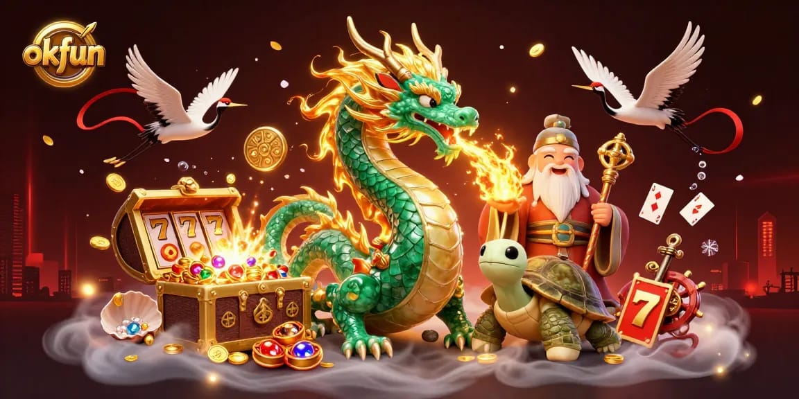 Spin the reels at okfun’s exciting casino with treasures and lucky symbols swirling in action.