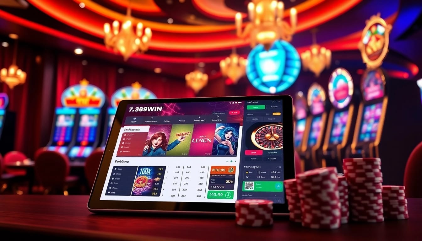 Explore the vibrant digital interface of trang chu 789win, showcasing exciting games and betting options.
