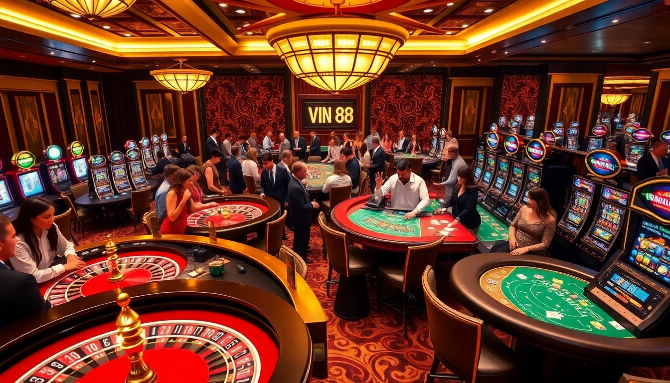 Experience thrilling gameplay at VIN 88 with professional dealers and vibrant casino action.