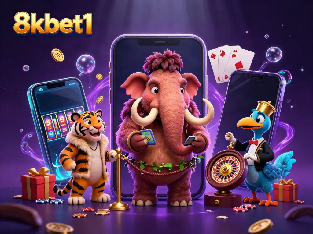 Trải nghiệm thú vị tại 8kbet1 với bouncer mammoth và khách VIP đang tận hưởng.