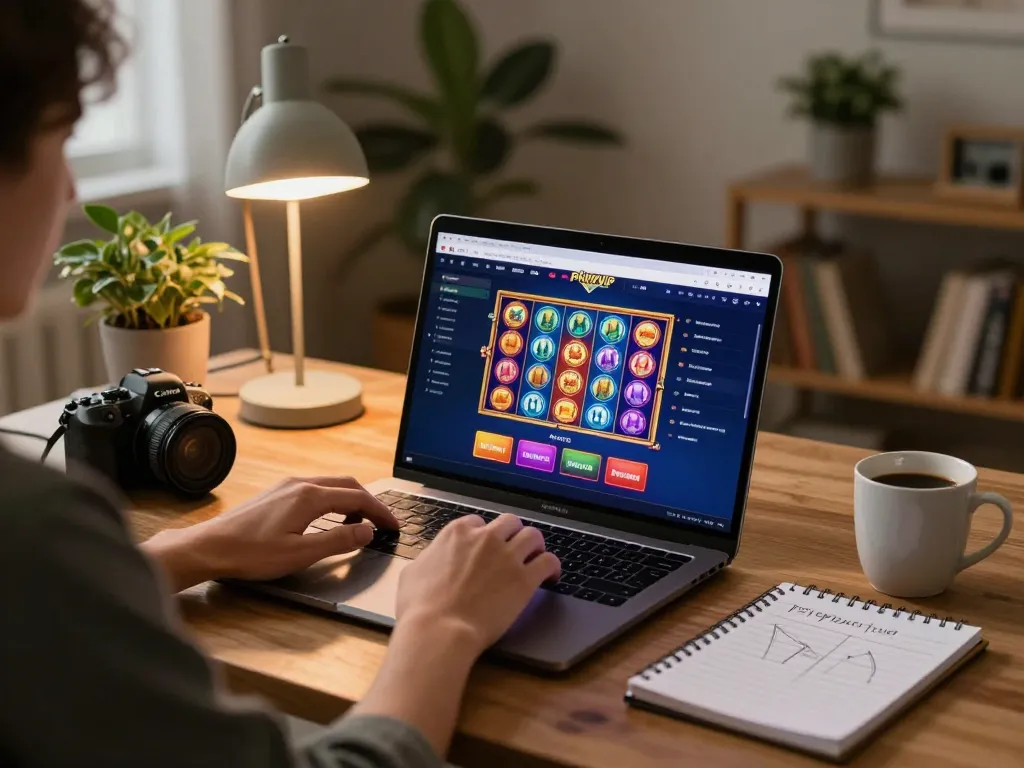 Experience thrilling gameplay on PHPVIP from the comfort of home with a laptop and engaging online casino interface.