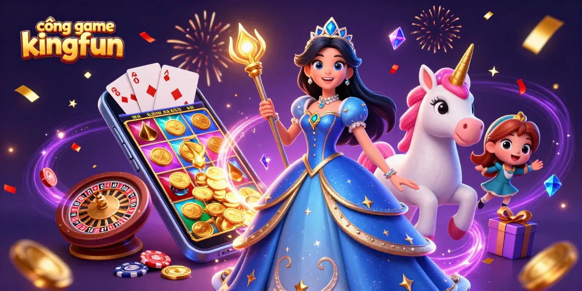 Engage with cổng game kingfun through immersive gaming with magical elements and colorful slots.