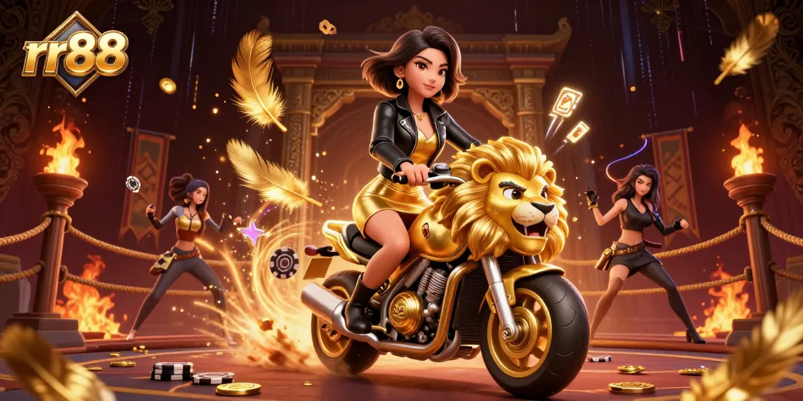 Experience the thrill of rr88 online gambling with exciting action and vibrant energy in this dynamic illustration.