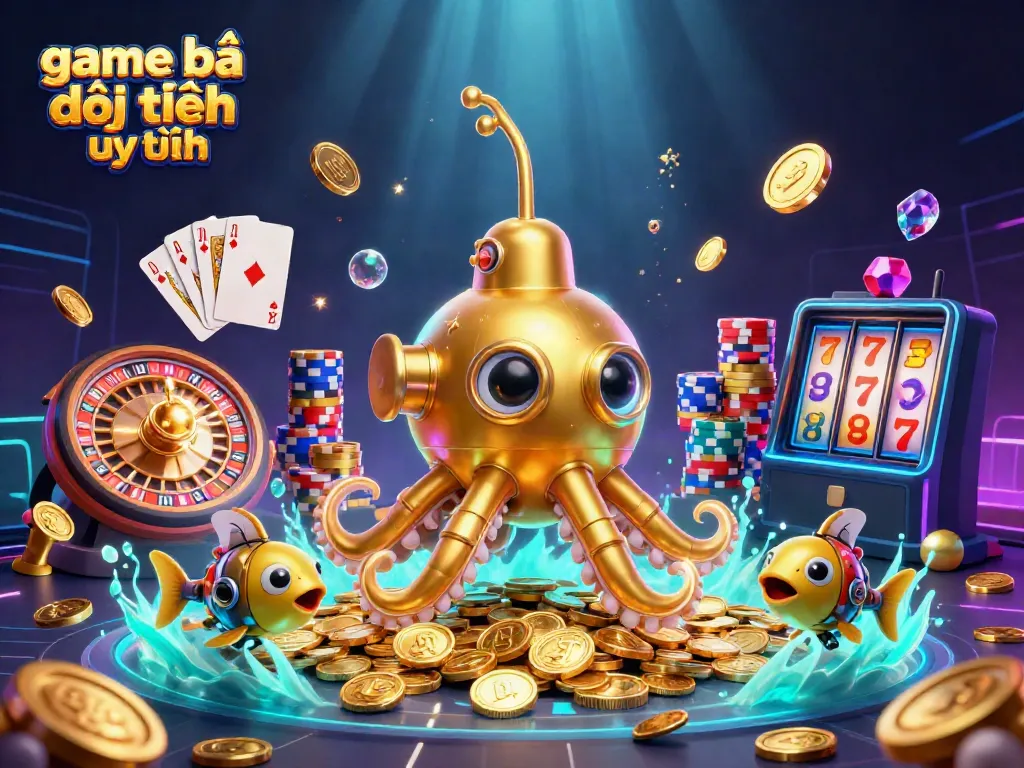 Experience thrilling wins with game bài đổi thưởng uy tín in this vibrant 3D casino scene.