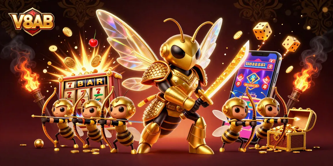 Experience exciting gameplay at V8AB with vibrant casino characters and dynamic gaming elements.