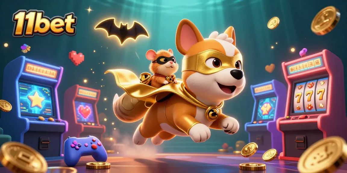 Experience exciting wins at 11bet with vibrant casino-themed adventure illustration.