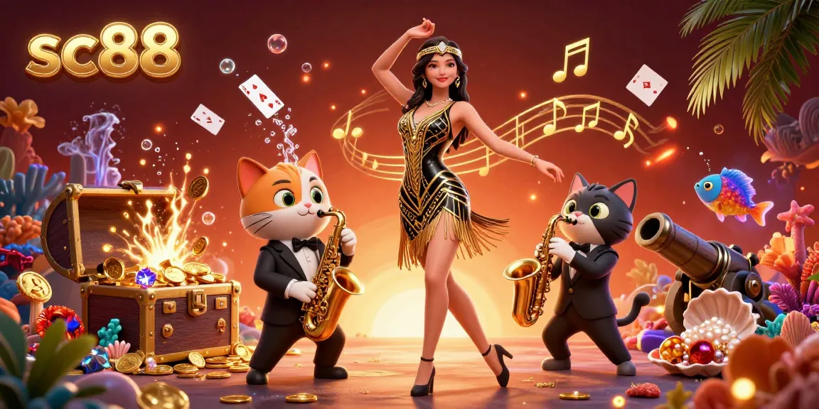 Engage in latest thrills at sc88 with vibrant casino experience, showcasing colorful characters and dynamic luck elements.