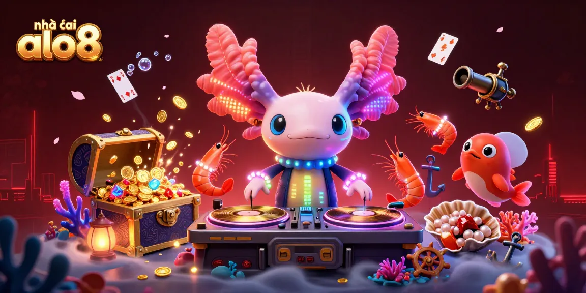 Experience the vibrant energy of nhà cái alo8 with lively underwater gaming characters and dynamic elements.