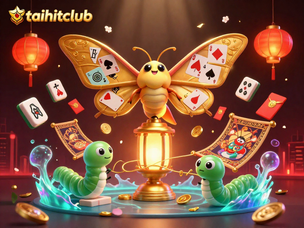 Experience taihitclub's vibrant casino scenes brought to life with an energetic 3D illustration.