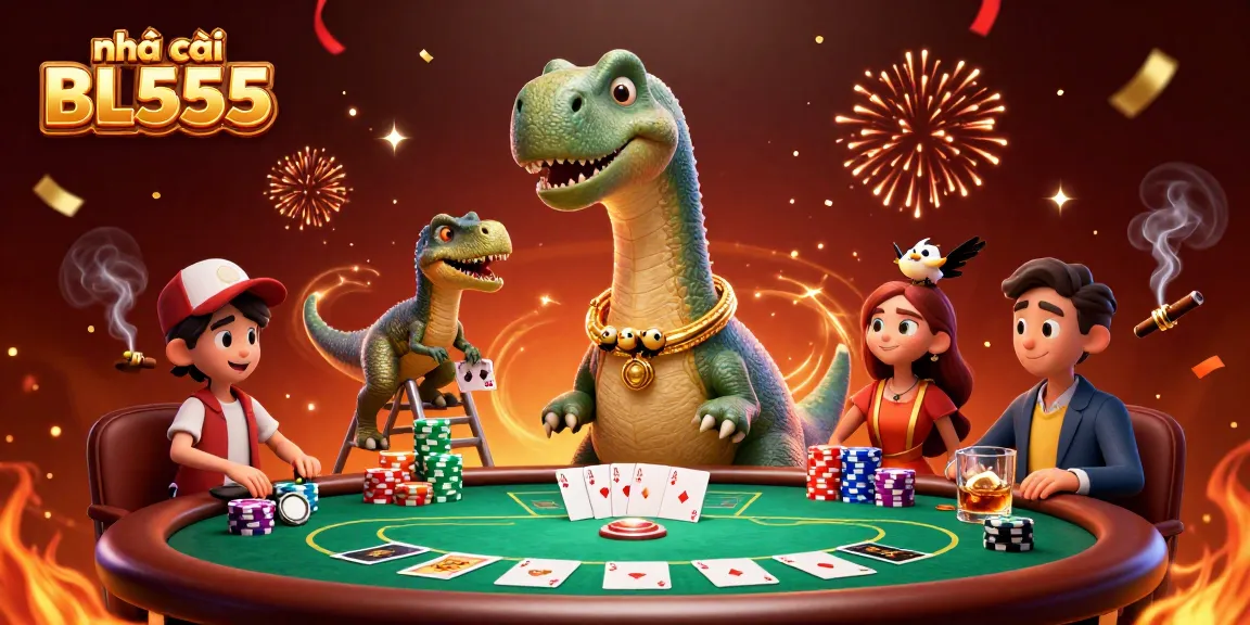 Experience the fun at nhà cái BL555 with unique 3D characters and vibrant casino elements.