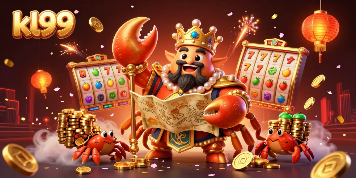 Experience epic gaming action at kl99 with a massive golden crab emperor leading the adventure.