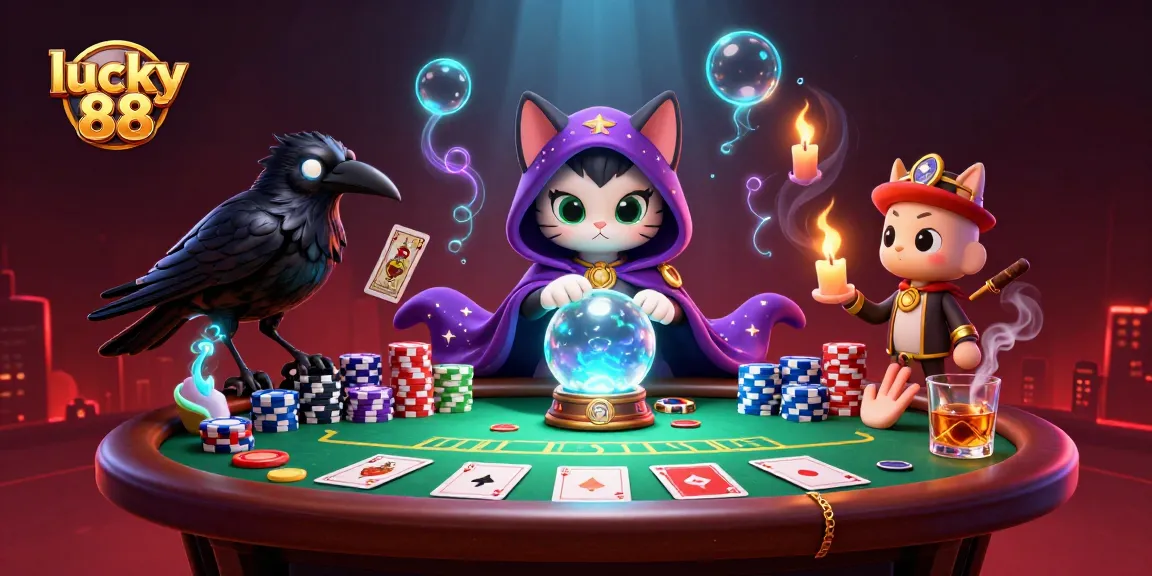 Experience the thrilling action of lucky 88 slot with vibrant characters and poker elements.