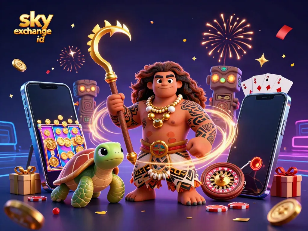 Engage with the exciting world of Sky Exchange ID through vibrant gaming elements and dynamic characters.