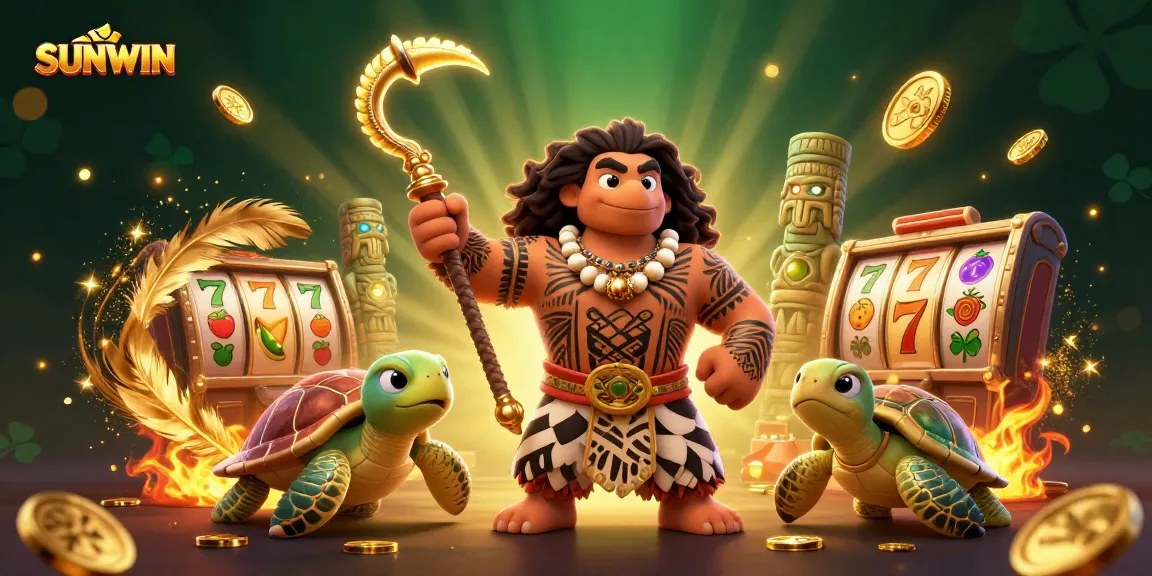 SUNWIN offers vibrant slot action with a Polynesian demigod and treasure symbols igniting excitement.