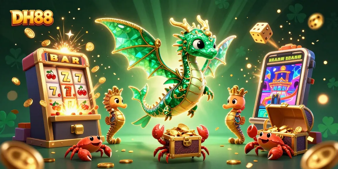 Experience thrilling gaming action at DH88 with emerald dragon and jackpot slots.