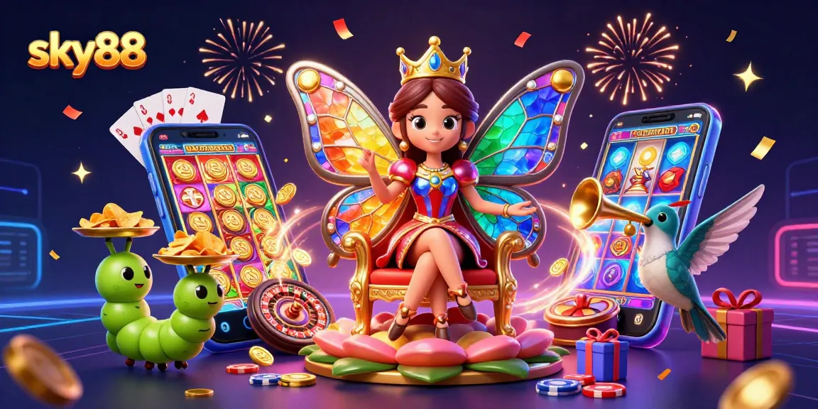 Experience vibrant gaming with sky88’s 3D casino adventure featuring fun characters and action.
